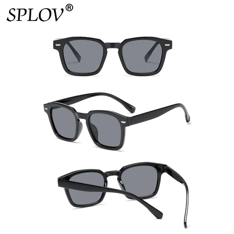 Vintage Square Sunglasses New Fashion Design Retro Sun Glasses Trendy Rectangle Eyeglass Texture Casual Driving Shades UV400