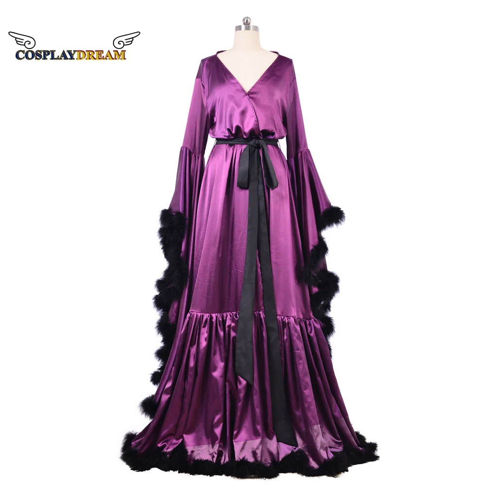 

Medieval Women's Feathers Robe Wedding Scarf Long Bridal Boudoir Robe Evening nightGown Fur Trim Costume Kimono Robe Bathrobe