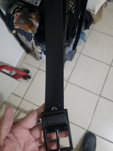 MIDNIGHT SOVEREIGN™ – Black Buckle Genuine Leather Belt photo review