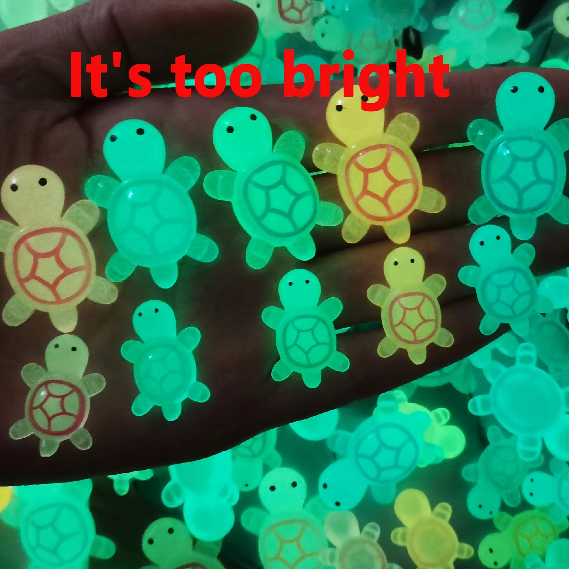 Resin Ornaments 20/50/100PCS Mini Luminous Turtle Home Decor Landscaping Glowing Turtle Garden Fish Tank Mini Ornaments