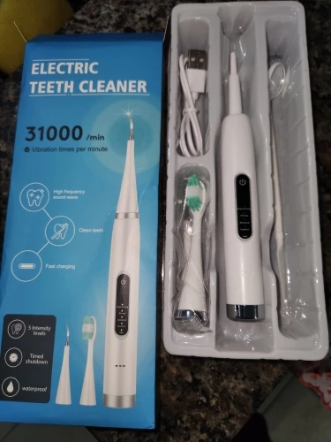 Electric Teeth Whitening Dental Calculus Scaler Plaque Coffee Stain Tartar Removal High Frequency Sonic Toothbrush Teeth Cleaner photo review