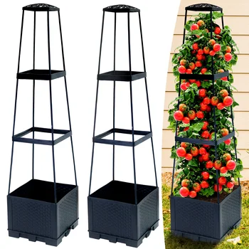 Self-Watering Tomato Planter with Trellis 1