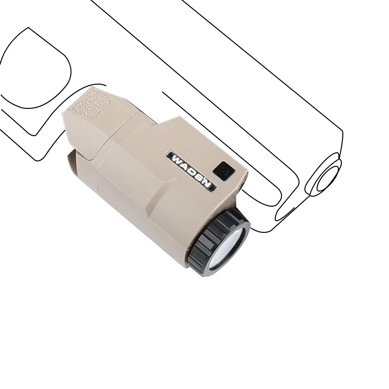 APL-C MINI Tactical Flashlight Gloc Pistol G17 G18 G19 Hunting Scout Light Accessory Nylon Material Fit 20mm Picatinny Rail