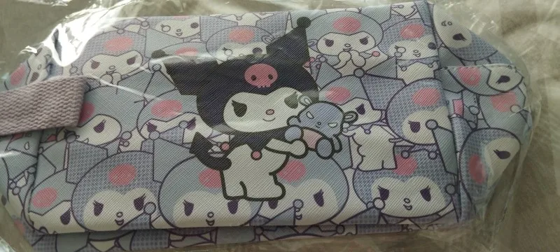 Sanrio bolsa de cosméticos Cinnamoroll Kuromi My Melody estuche para lápices monedero bolsas de maquillaje juguetes regalos para niñas photo review