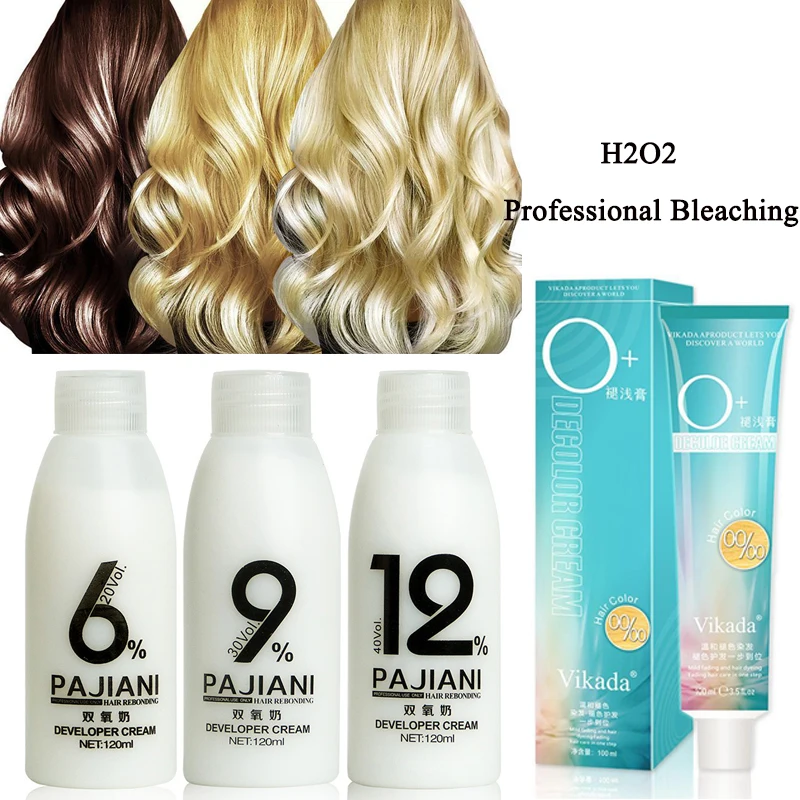 

H2O2 Bleaching Hair Agent With Hydrogen Peroxide Lasting Color Brighten Care Long Not Hair Hair Fading Hurt Cream B5v6 Hair Dye