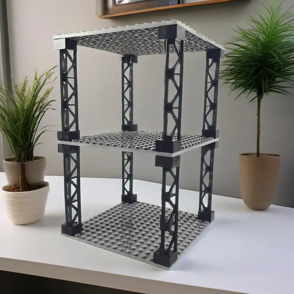 Multi functional Building Block Toys 16x16(12.8inch) Double Sided Baseplate Desktop storage Decorative ornaments Military Fort