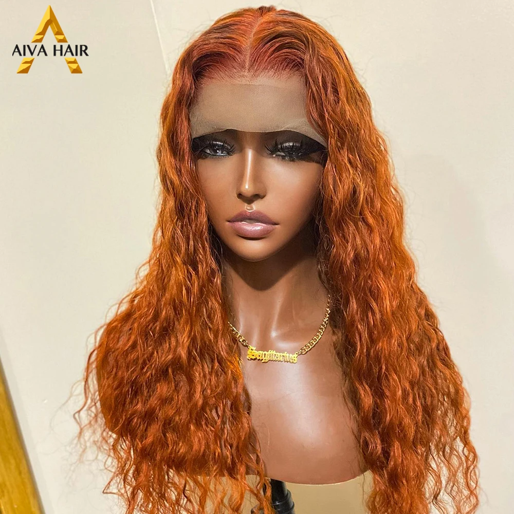 

Orange Brown Color Synthetic Curly 30 Cosplay Wig High Resistant Glueless 13X4 Lace Front Drag Queen Wigs For Black Women