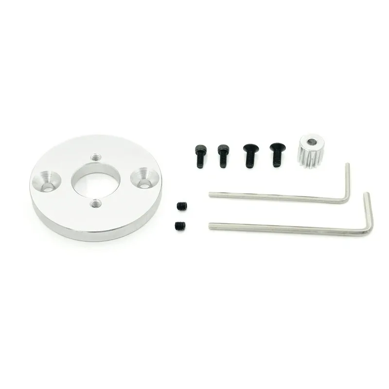 Vue rapprochée du support aluminium du convertisseur moteur RC MN86, adapté aux moteurs 390 et 550
