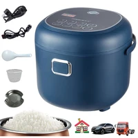 Cuiseur à riz à trois tensions 12V 24V 220V 2L, cuiseur à riz pour voiture et maison, pour voyage, utilisation globale en tension 1