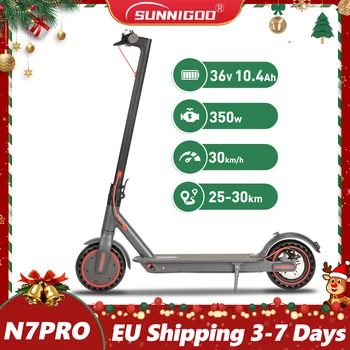 SUNNIGOO 350W Scooter elettrico leggero per adulti 36V 10.4Ah Escooter 30KM/H Velocità Kick Scooter 30KM Scooter a lungo raggio con APP