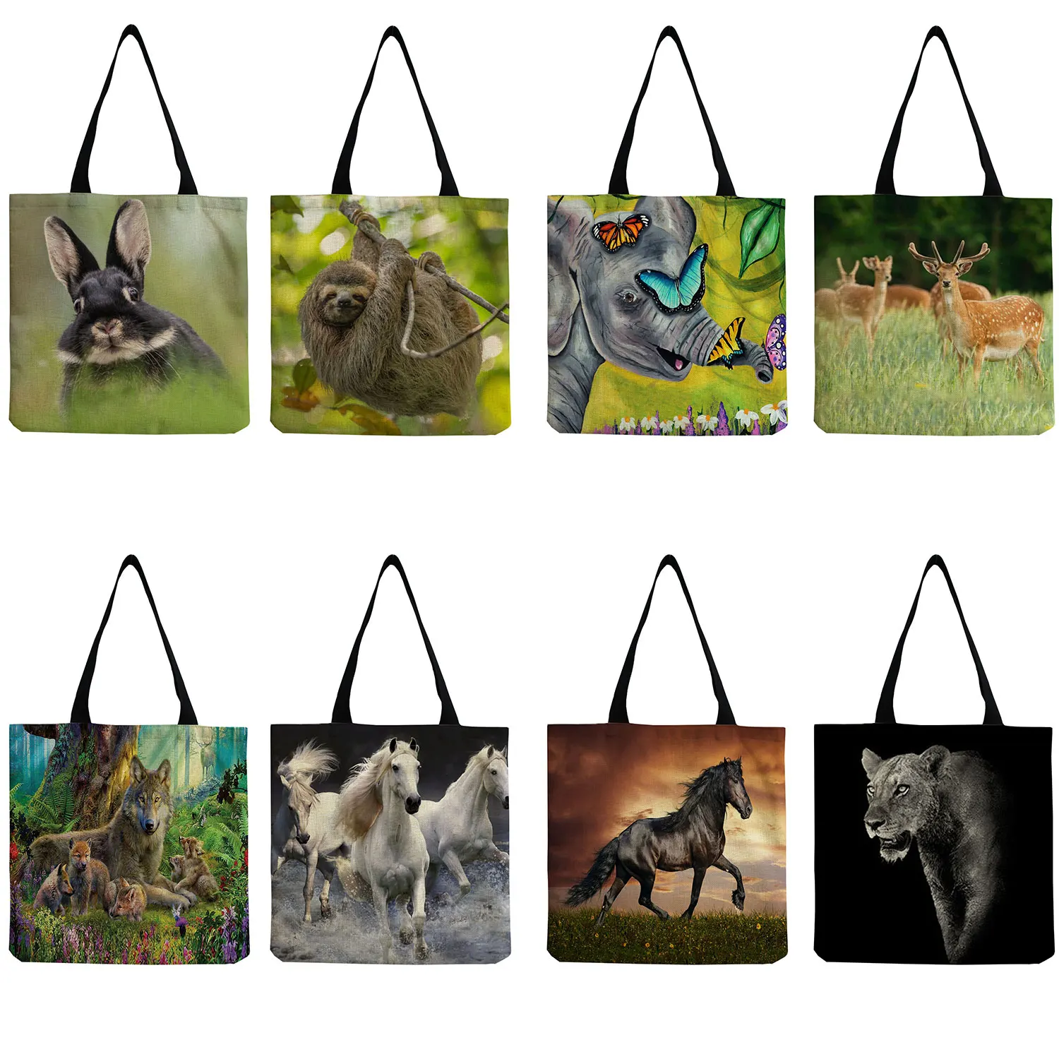ANIMAL BUNDLE ROUND BAG Black