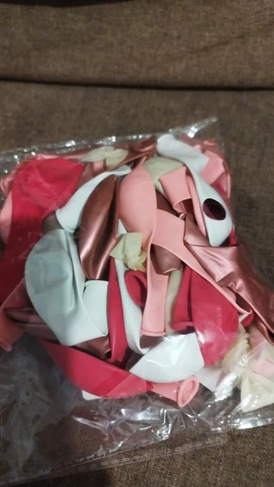 Rose Pink Metal Latex Confetti Balloons photo review