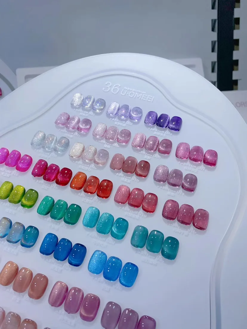 U·OMEEI 36 Colors 24 Colors Mismatched Cat eye Nail gel set New model 2024 Nail art kit Nail salon Hot selling Non-toxic Uv gel 4