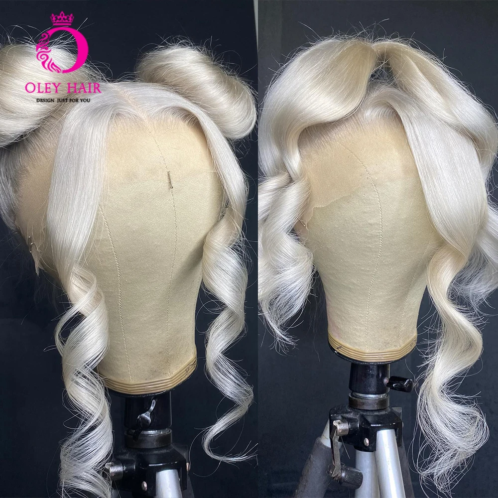 

White Color Synthetic 13x4 Lace Front Body Wave Drag Queen High Temperature Fiber Cosplay Wigs For Black Women Pre Plucked