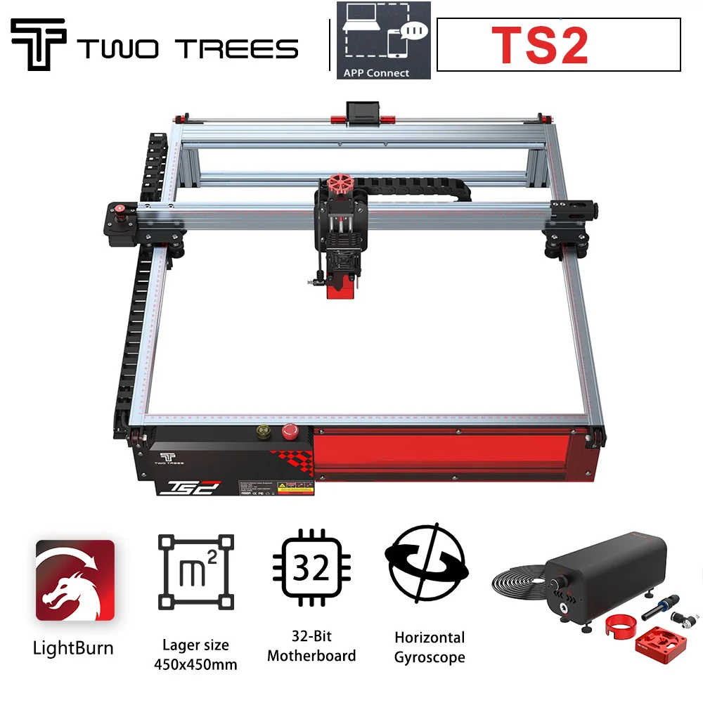 Twotrees Ts2 80w Laser Engraver Wifi Offline Control Air Assit System
