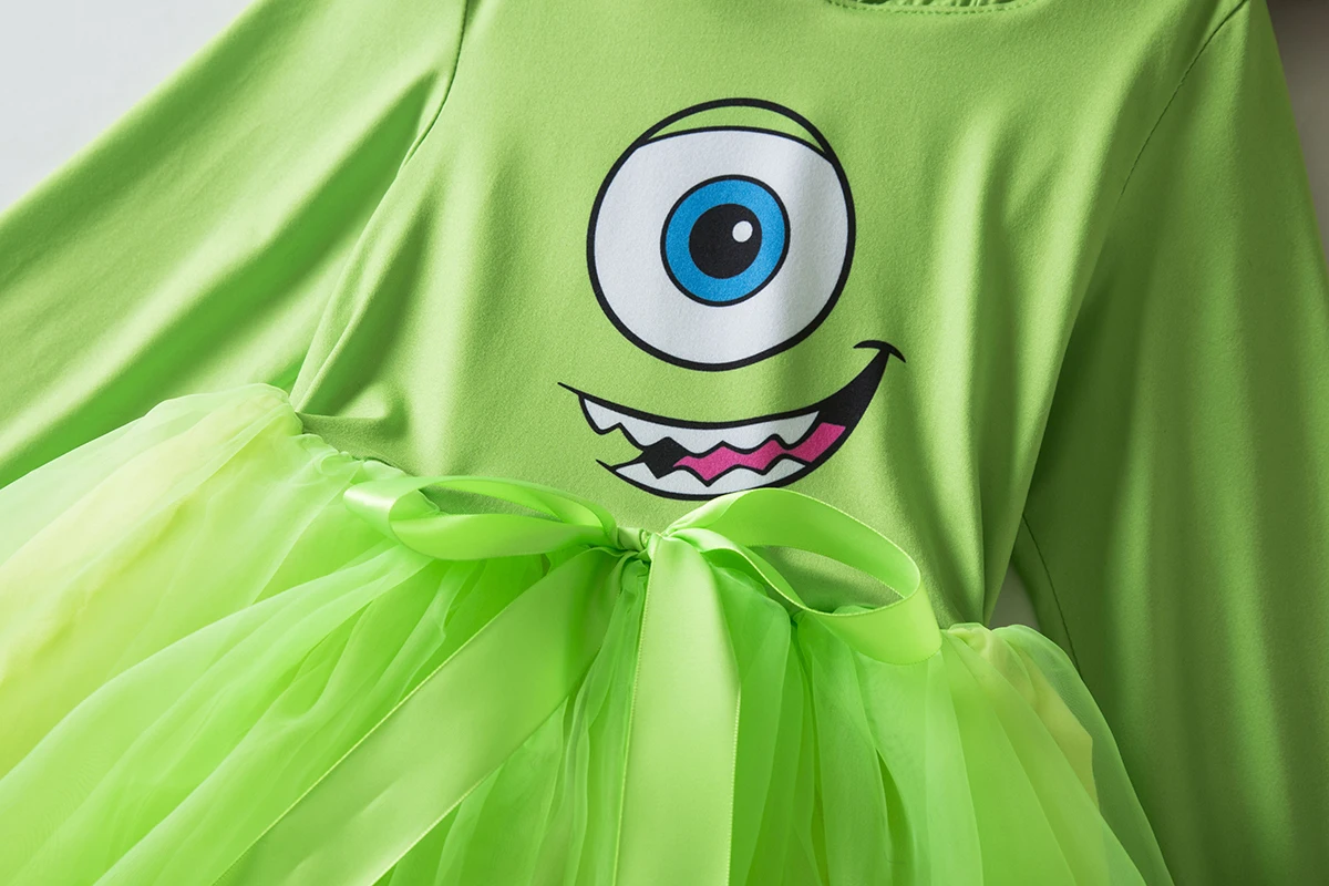 Monster Inspired Tutu Dress Halloween Costume Party Birthday Dress Mike Wazowski Monster Tutus