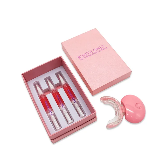 Dentist Teeth Whitening Kit Non Peroxide Dental Bleaching System 4Ml Whitening Gel 1PC Cold Whitening LED Light Dropshipping