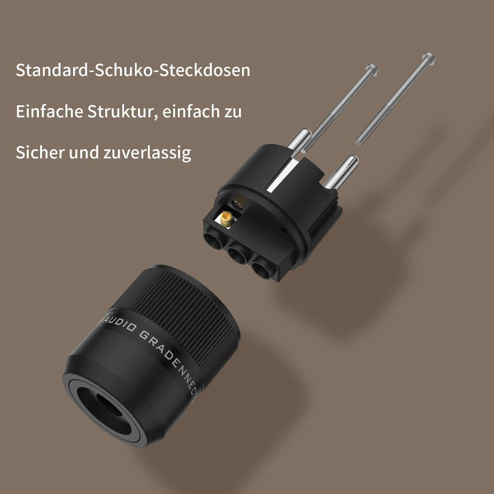 Audiocrast 로듐 도금 EUR Schuko EU 전원 플러그 및 IEC 커넥터 플러그 HIFI