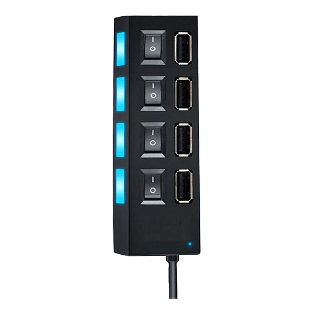 Hub usb adaptador 4 portas mini computador portátil extensor