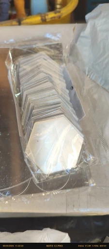 Autocollant mural miroir 45 pièces, autocollant d'art mural hexagonal, autocollant de carreaux décoratifs ménagers DIY photo review