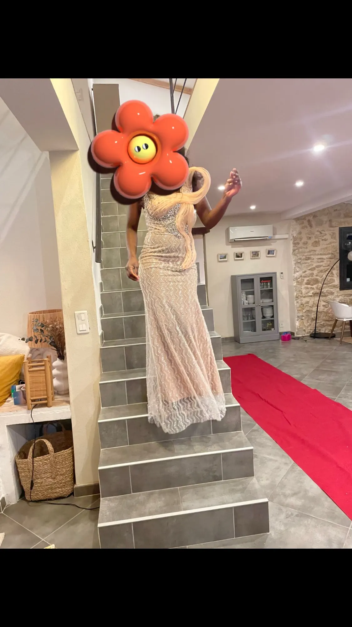 VC Champagne Beading Strapless Long Dress For Women Crystals Diamond Mermaid Sleeveless Formal Wedding Party Evening Gown photo review