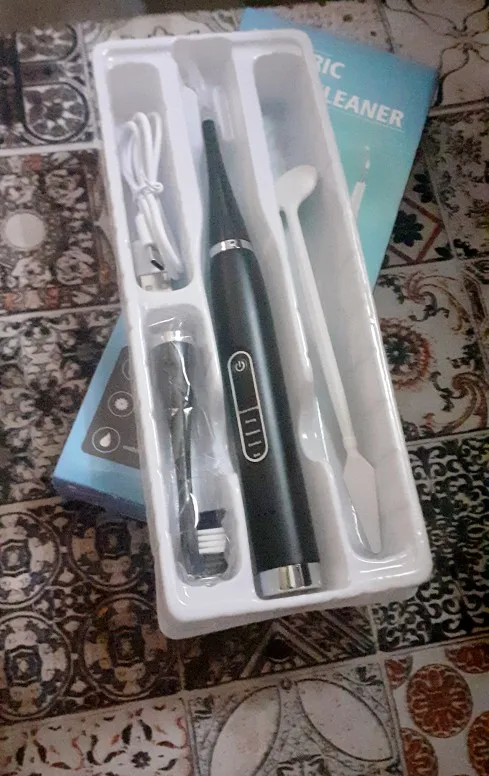 Electric Teeth Whitening Dental Calculus Scaler Plaque Coffee Stain Tartar Removal High Frequency Sonic Toothbrush Teeth Cleaner photo review