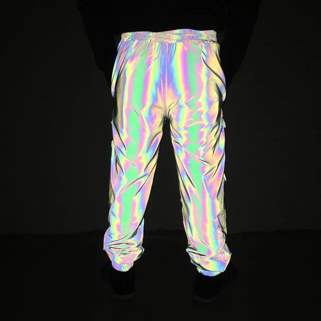 Holographic Reflective Cargo Pants 2