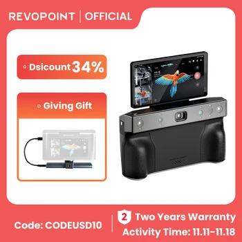 Revopoint MIRACO Pro 3D Scanner for 3D Printing Handheld,Up to 0.02mm Precision, Small to Large Objects,3d Scanner Camera 32GB