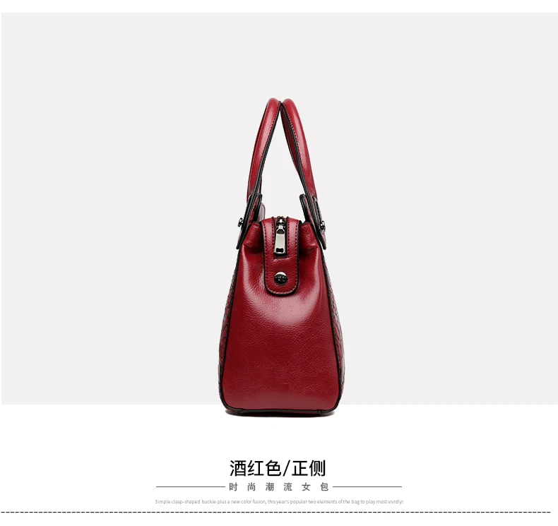 Luxuriöse Vintage Prägetasche Damen PU-Leder Elegante Schultertasche mit großer Kapazität – Detail 23