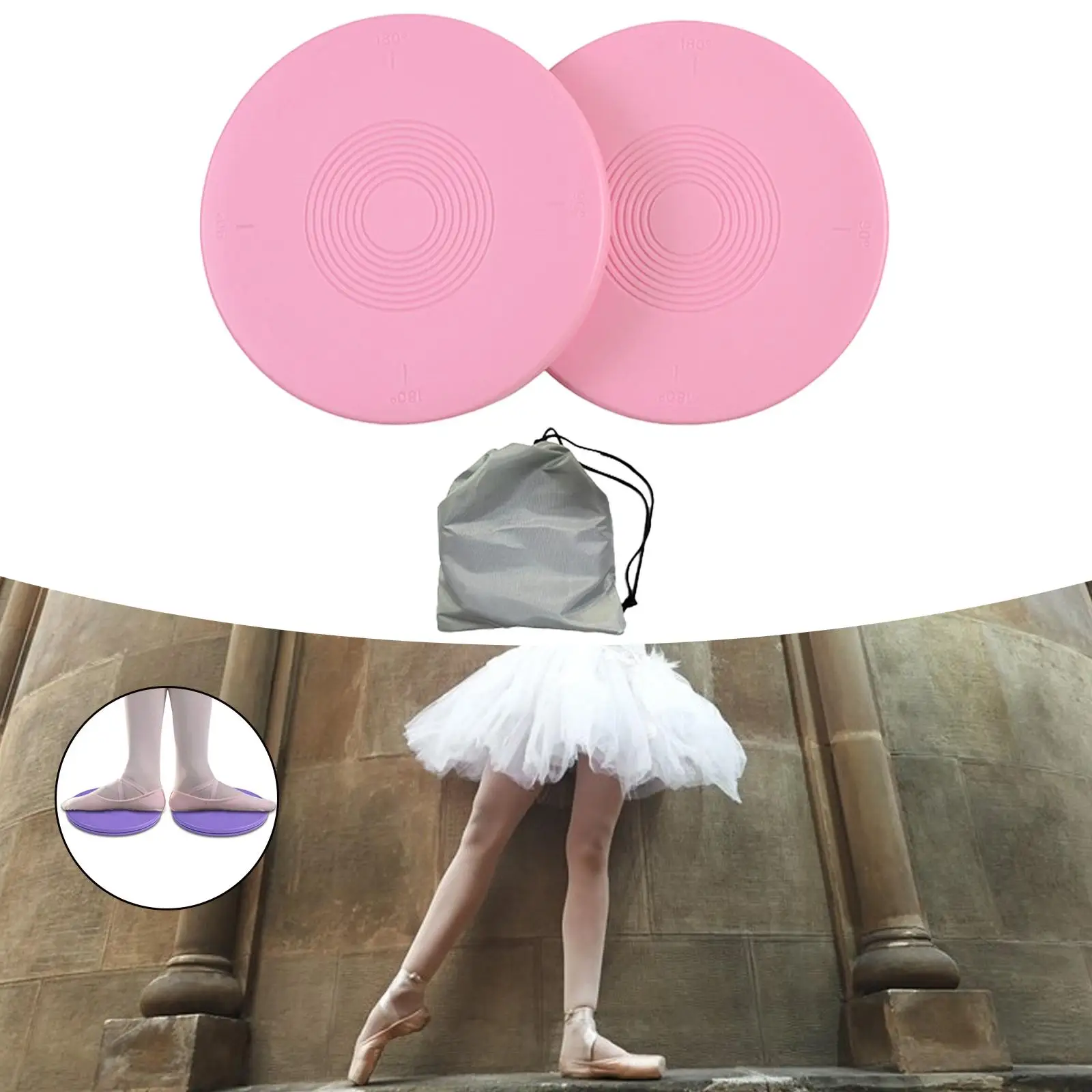 2Pcs Ballet Turning Board Ballet Training Device Abdominal Twisting Disc Muscle Training Board for Household Sports Gym