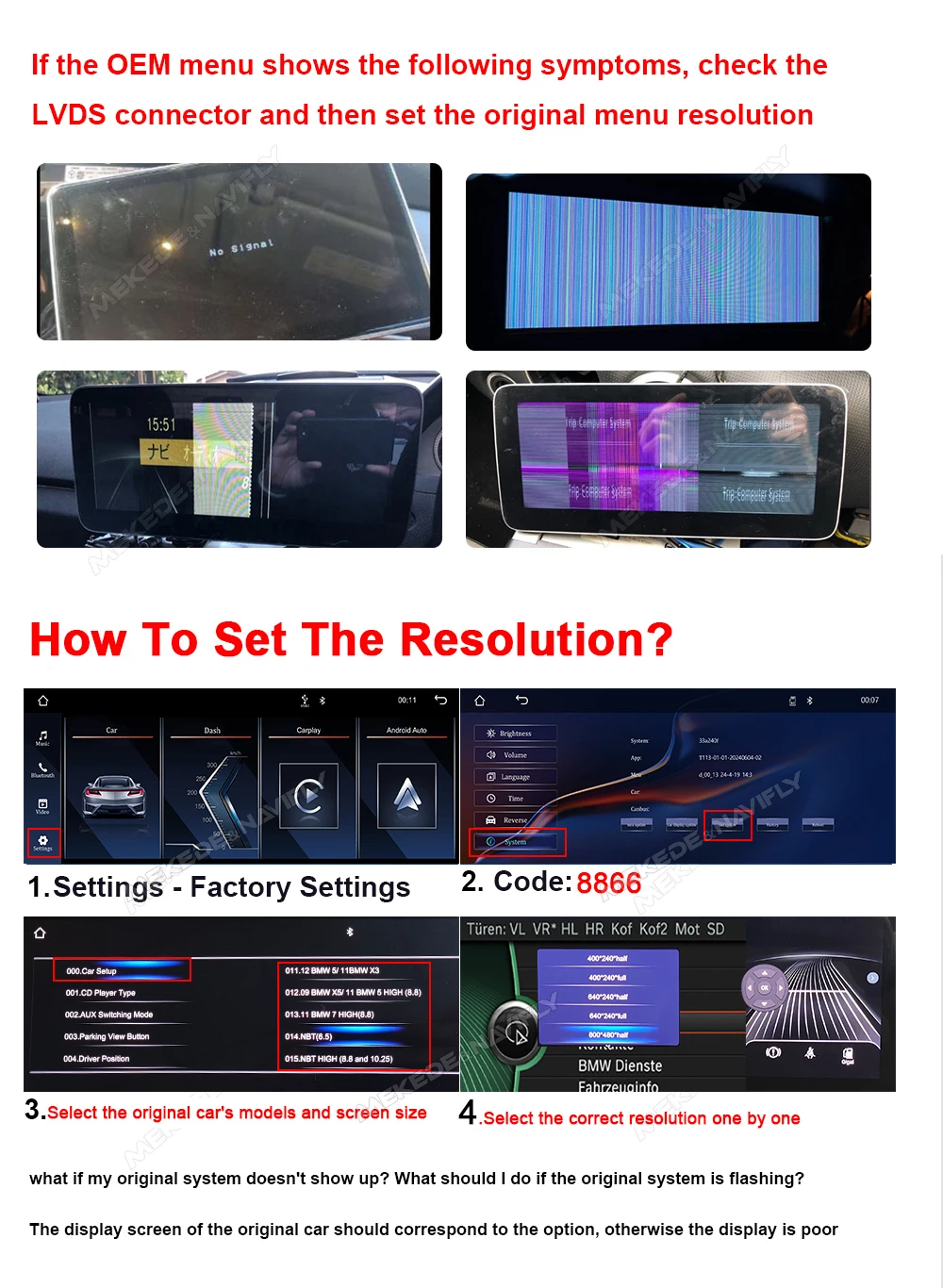 MEKEDE Linux Multimedia-Touchscreen mit Wireless CarPlay und Android Auto für Mercedes A-Klasse W176, GLA X156, CLA C117, G-Klasse W461, W463 – Detail 25