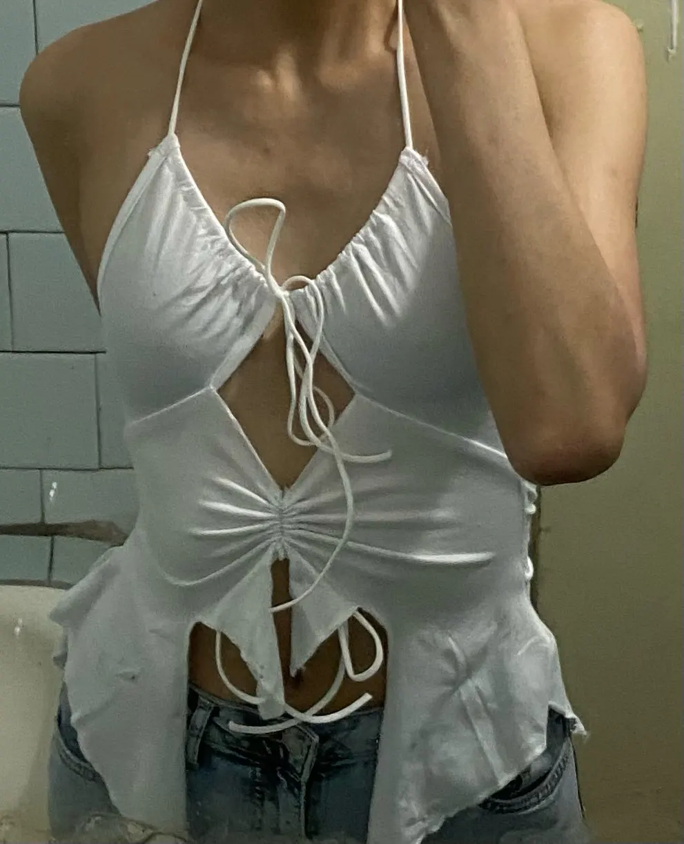 Vintage Brown Halter Camisole Crop Top photo review