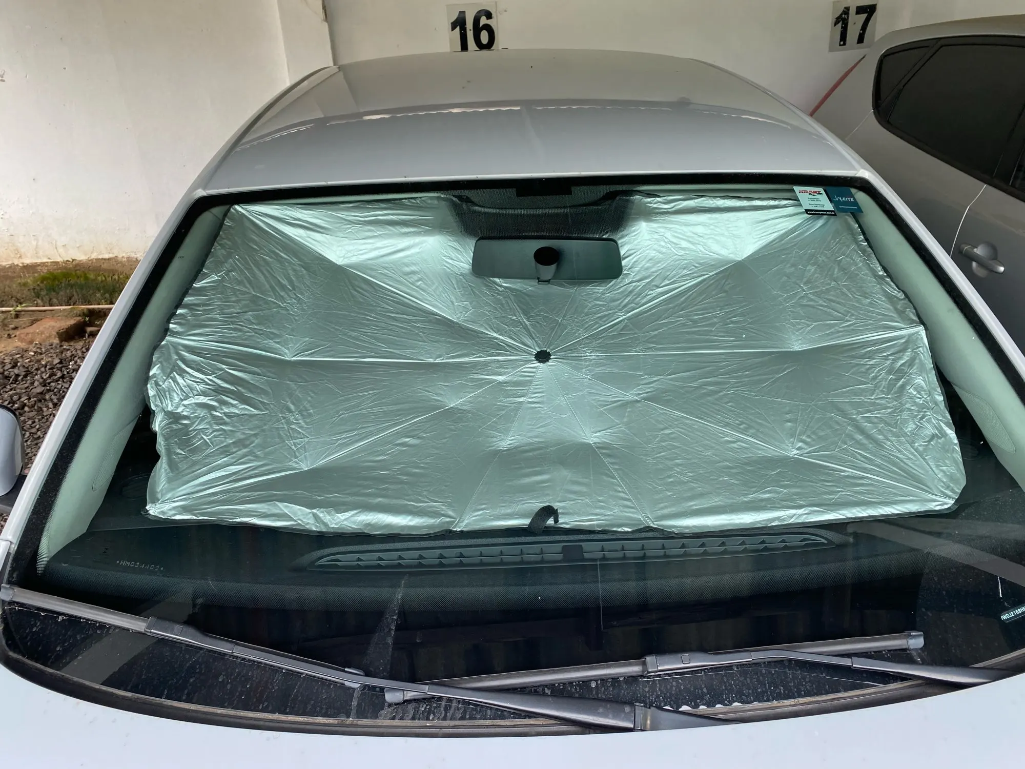 Car Windshield Sun Shade Umbrella - Foldable Car Umbrella Sunshade Cover UV Block Car Front Window (Heat Insulation Protection) for Auto Windshield Covers Most Cars