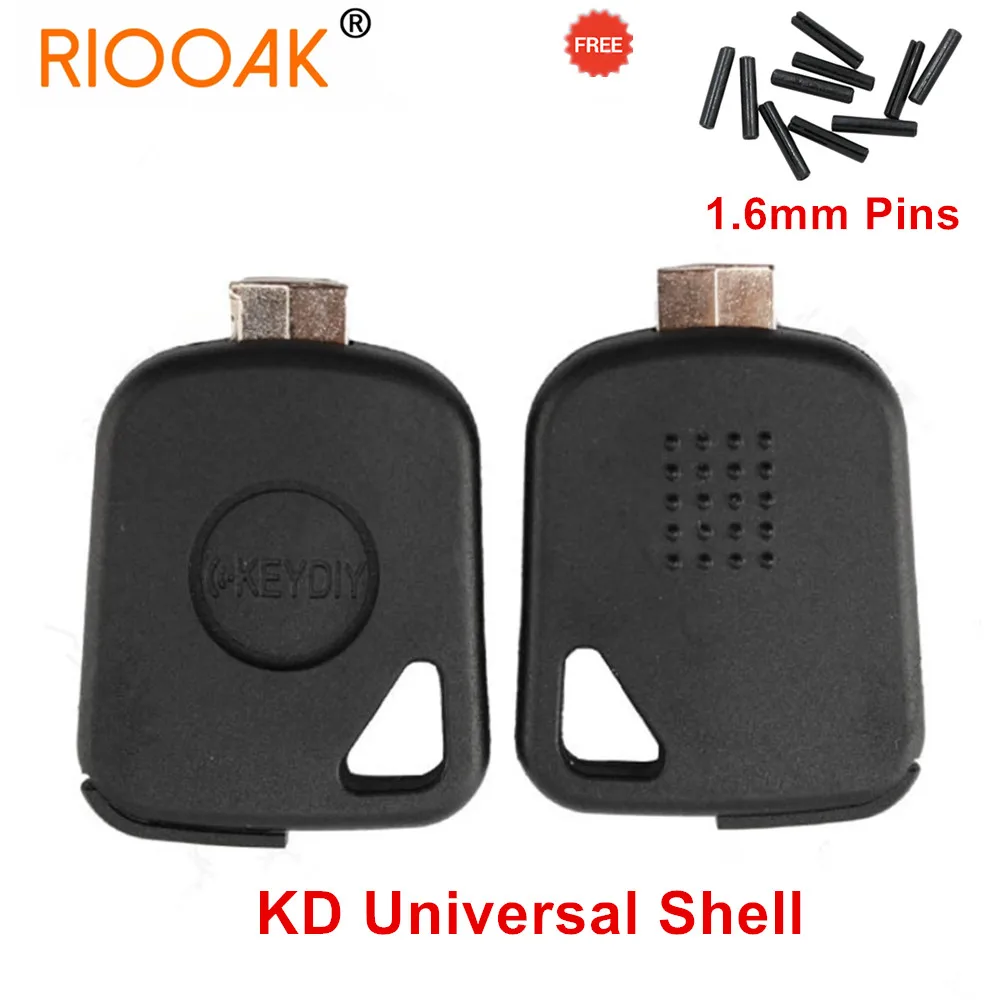 Universal KEYDIY Transponder Car Key Fob Shell Case with Chip Holder For KD VVDI Key Blade Key Head wwith free 1.6mm pins