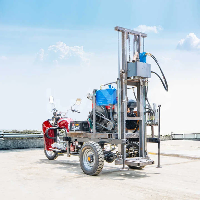 High Performance Water Well Drilling Rig Machine 180M Widely Using  motorcycle modified gasoline  Water Well Drilling Rigs 4