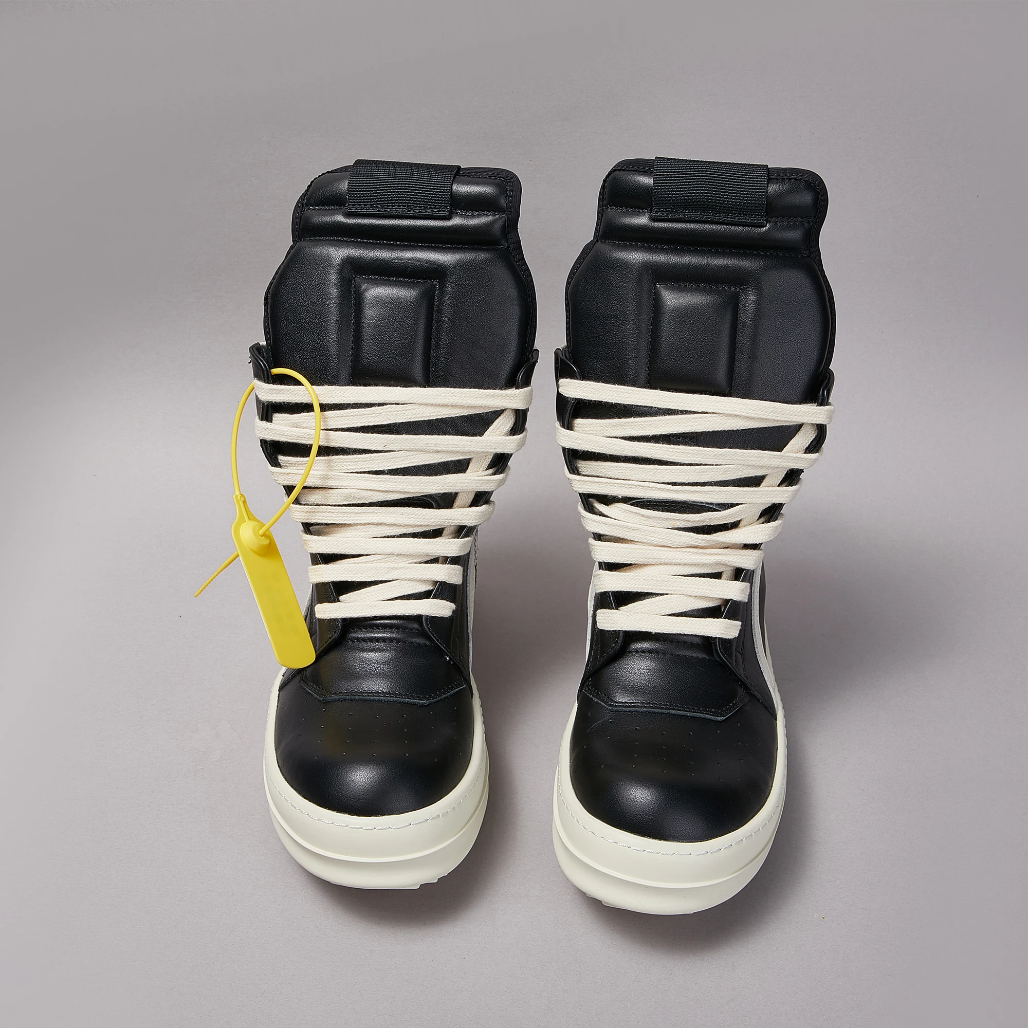 Brand Men Shoe Casual High Top Quality owen Women Sneaker Black Ankle Boot Geobasket Leather Fashion Thick-sole Flat Zip Shoe