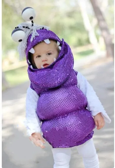 Boo Monster Costume Kids Boo Monsters Inc Inspired Hoodie Costume Purple Monster Costume children hoodie