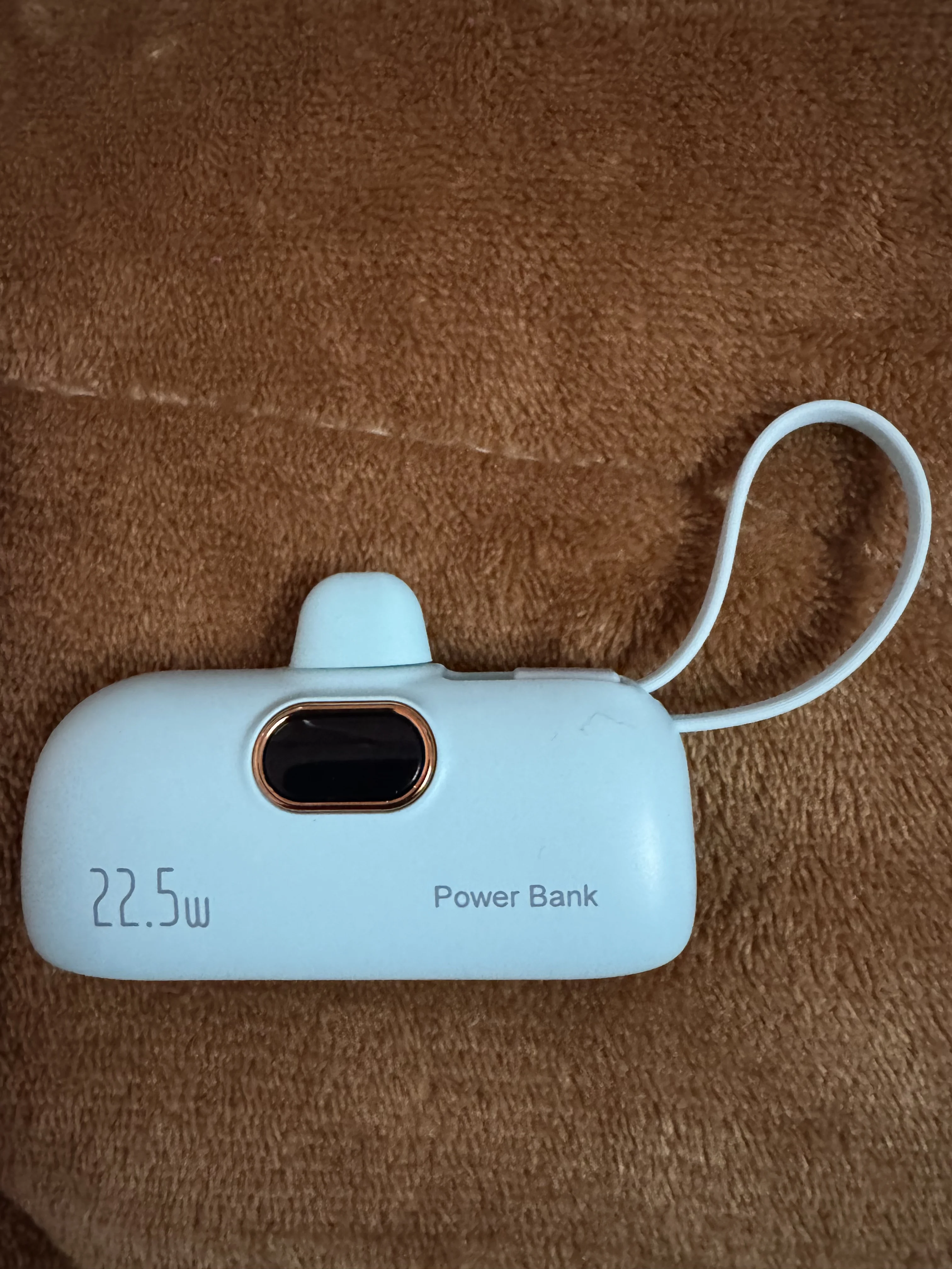 3000mAh Mini Capsule Power Bank with Lightning & Type C Plugs