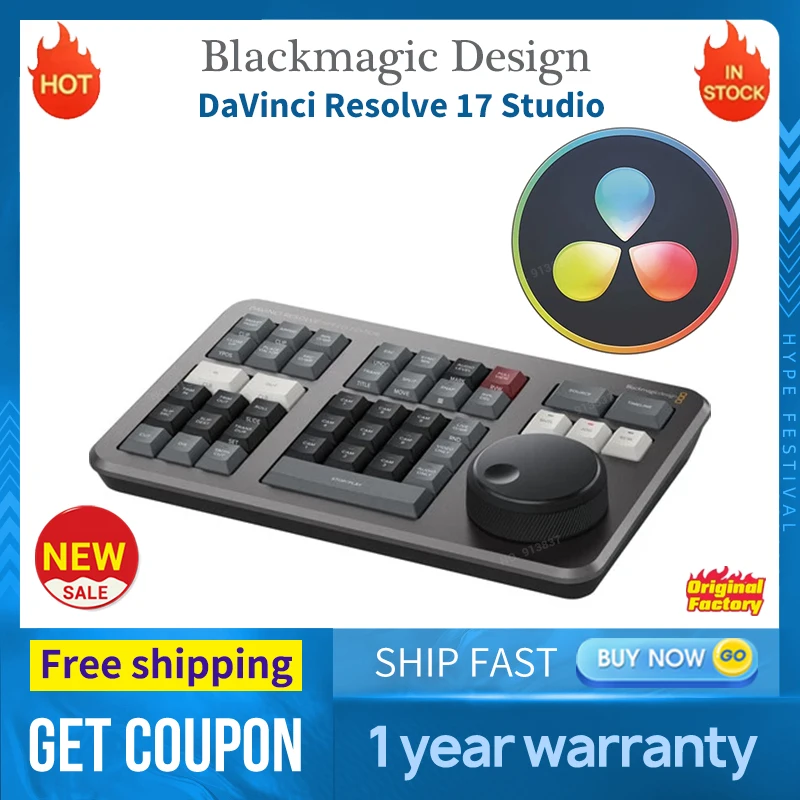 Blackmagic Design DaVinci Resolve 17 Studio with Speed Editor (Activation Card) お買得大 Blackmagic ダビンチリゾルブ Editor Speed Design その他