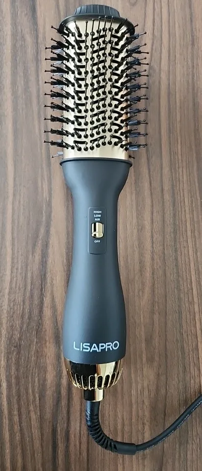 LISAPRO Elegant Black Golden Hot Air Brush 2.0 One Step Hair Dryer Brush and Styler Volumizer Multifunctional Blow Dryer Brush photo review