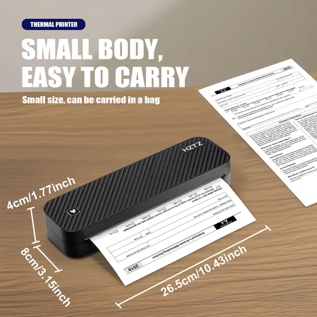 Inkless Portable A4 Thermal Printer | Bluetooth | Office & School Printing 6