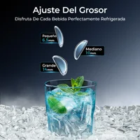 Machine à glaçons automatique - Machine à crème glacée portable en forme de croissant pour bar à domicile et boissons |   16 pièces toutes les 12 minutes |   3 tailles de glace |   12,7 kg de production par 24 h 5