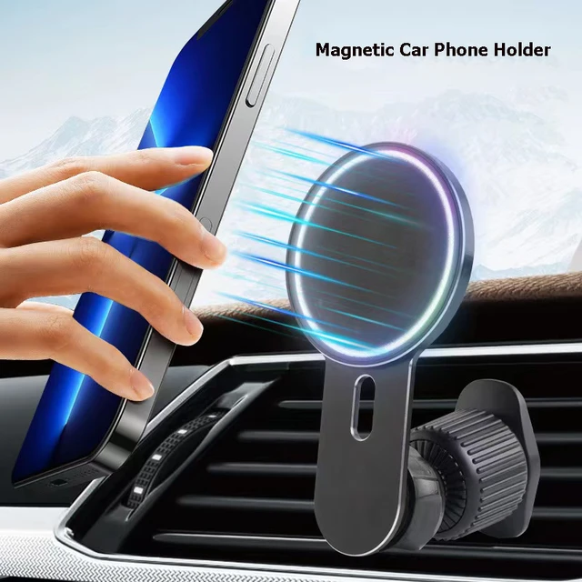 soporte magnetico movil coche smartphone iman para movil coche de uso  universal para rejilla de ventilación salpicadero - AliExpress