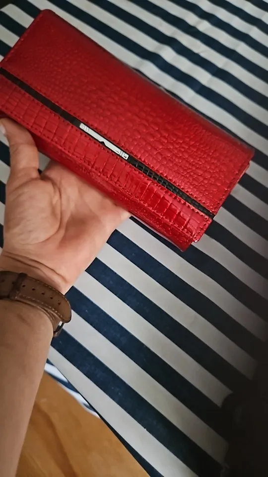 Genuine Leather Alligator Pattern Long Wallet photo review