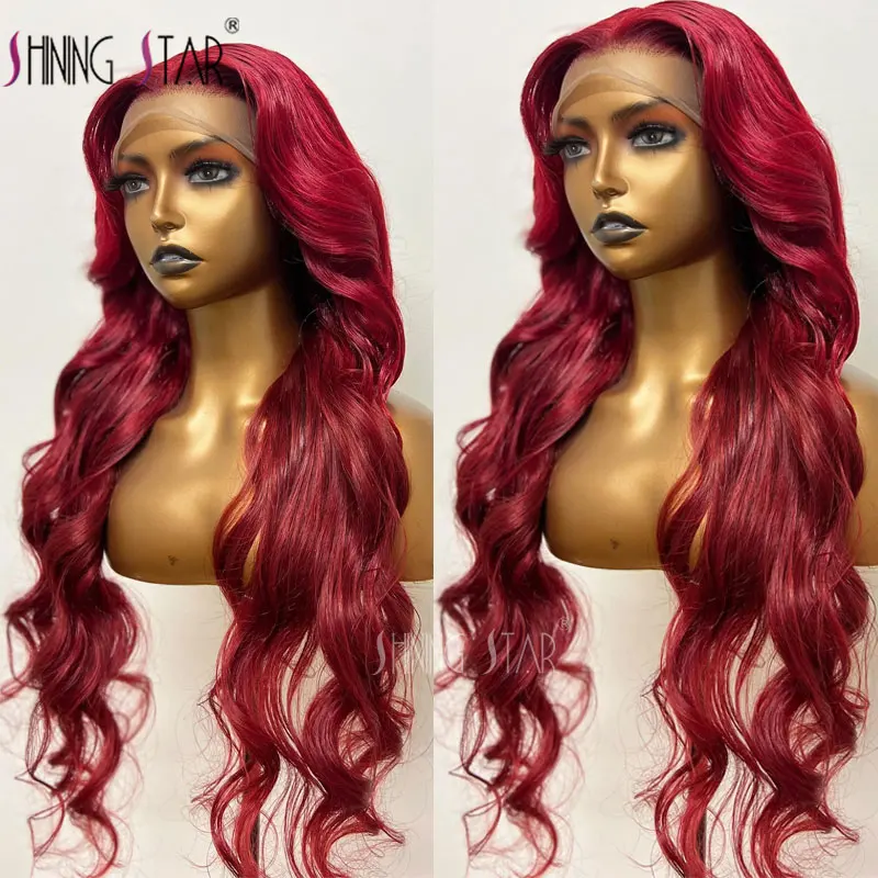 Human Hair Wigs 13X6 13X4 HD Lace Frontal Wigs Red Body Wave 30 34 Inch Front Curly Hair human hair wig,human hair extensions,lace front wig,human hair wigs,front lace wig