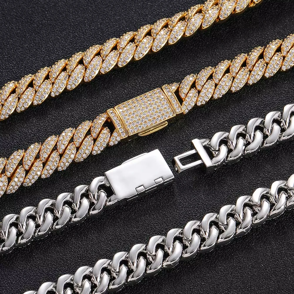 10mm Hip Hop Cubic Zircon CZ Iced Out Bubbles Cuban Link Chain Necklace For Men Jewelry Birthday Gift 6