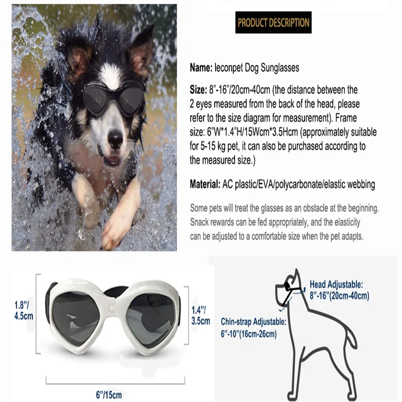 6 farben Nette Haustier Hund Sonnenbrille Sonnenbrille Haustier Katze Brille Augen Tragen Welpen Augenschutz Hundesalon Zubehör Haustier Dekoration – Detail 3