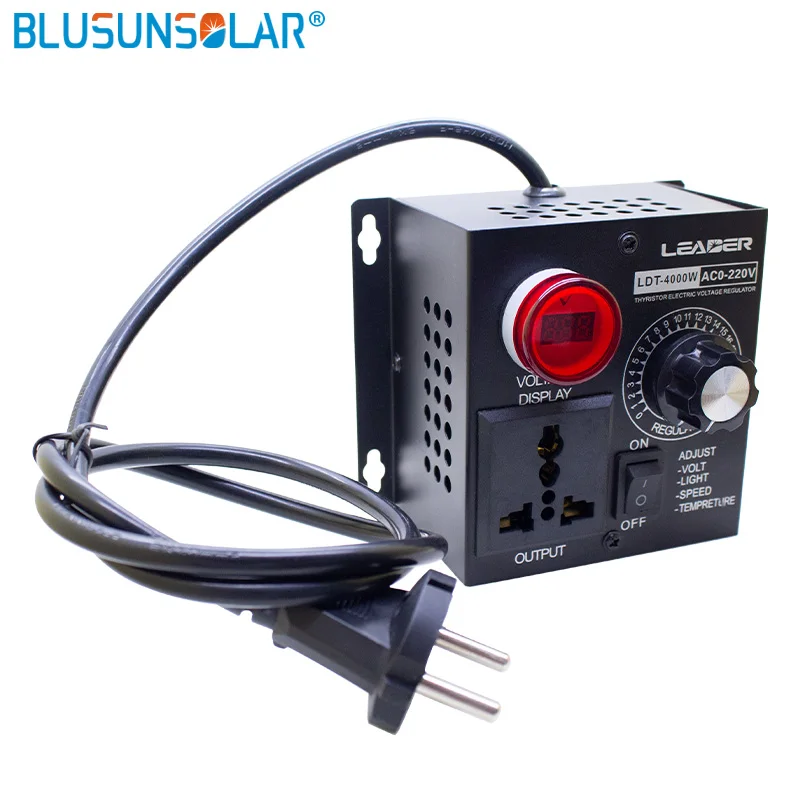 Portable Speed Temperature Light Voltage Adjustable Dimmer AC 220V 4000W Compact Variable Voltage Controller Adjust Regulator voltage regulator voltage converter power module