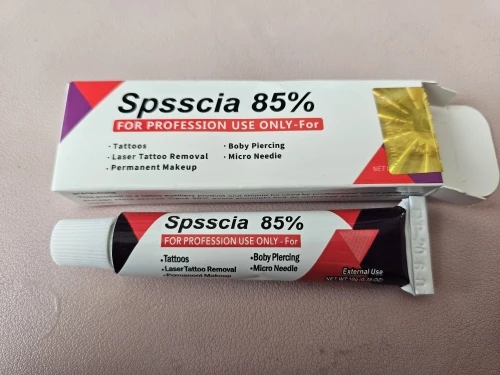 85% Spsscia Multipurpose Numbing Cream lidocaine 8% for Cosmetic tattooing/Permanent Makeup/Piercings/Waxing/Microblading/Laser photo review