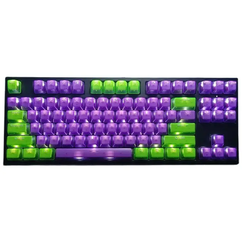 Keycaps Transparentes para Teclado Mecânico de Jogos Perfil Oem Faça Você Mesmo Abs Clear Keycap Jogo Retroiluminado Rgb 132 Chaves